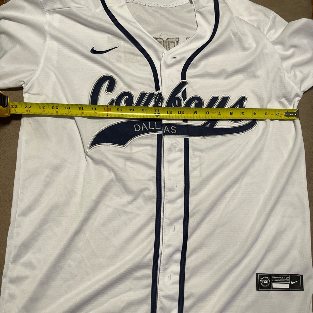 Nike White and Navy Cowboys Jersey #11 parsons baseball jersey
